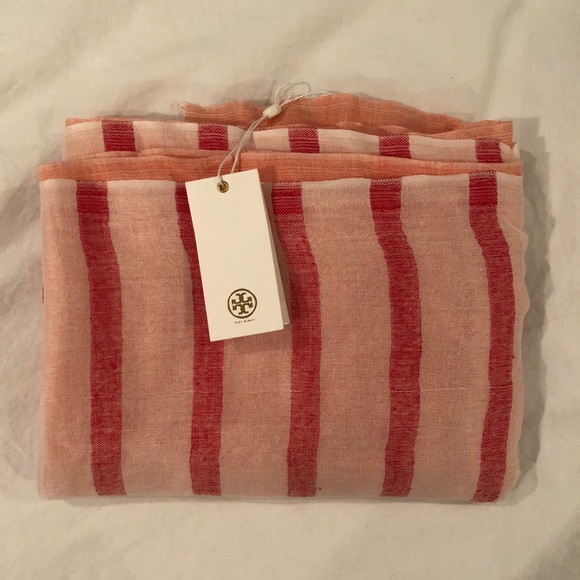 Tory Burch Accessories - BRAND NEW: Tory Burch Double Stripe Scarf